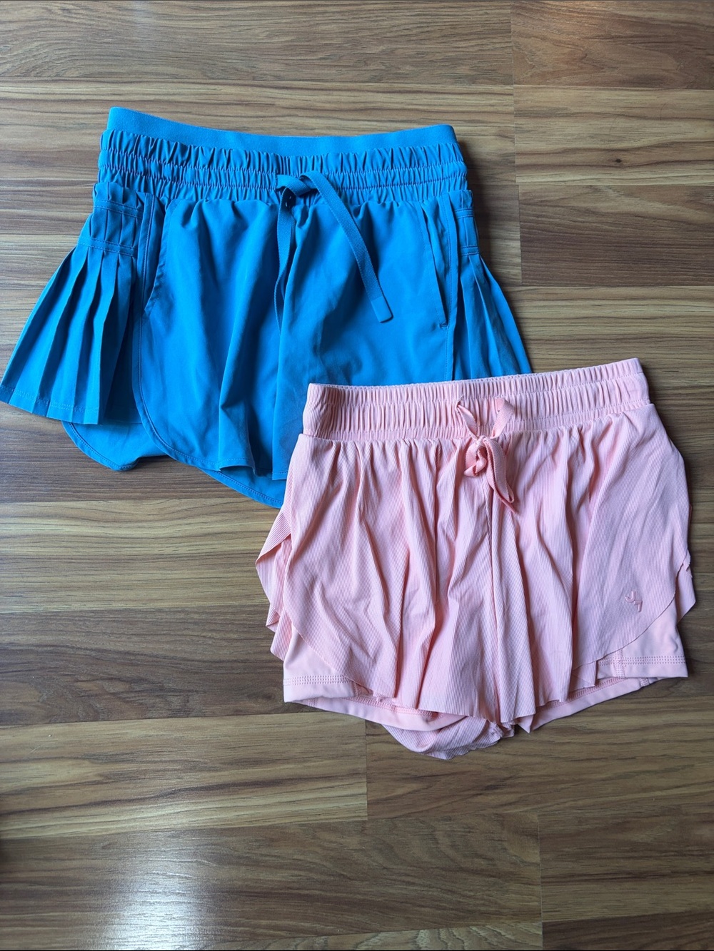 JoyLab Blue and Pink Athletic Drawstring Shorts Duo